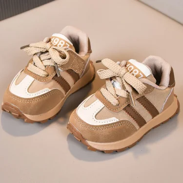 PU Leather Sport Shoes For Children Ergonomics Waterproof Running Shoes For Baby Boys Korean Style Girl's Running Shoes 1