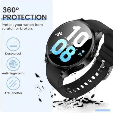 Case for Samsung Galaxy Watch 4 5 6 7 40mm 44mm Protector Cover Coverage Silicone TPU Bumper Screen Protection Full Accessories 3