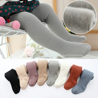 New Thicken Girls Tights for Winter Autumn 1 Pcs Warm Baby girls Clothing Children Stockings 0-6 Years Old Solid Kids Pantyhose 1