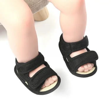 Summer Baby Shoes Newborn Boys Girls Soild Breathable Anti-Slip Sandals Infant Toddler Soft Soled Shoes 2