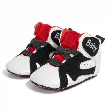 KIDSUN Casual High Gang Soft Sole Basketball Sports Shoes Baby Boy Girl Anti-slip First Walkers Infant Newborn Baby Shoes 6