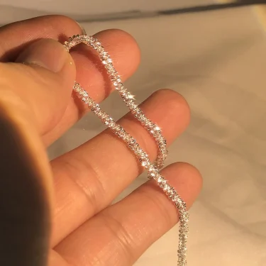 New 925 Sterling Silver Bracelet 1.5mm Shiny Bracelet For Your Woman Water Jewelry Gift 1