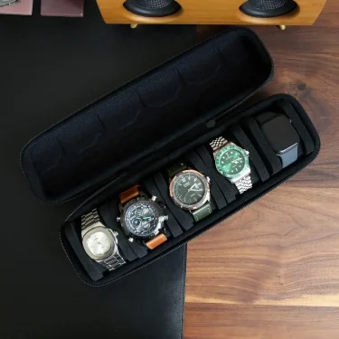 Watch Box Organizer For Men or Women，Watch Travel Case Portable Storage Watch Display Holder for Wristwatches and Smart Watches 2