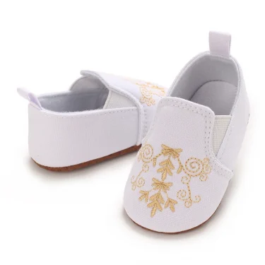 Cotton Gold Embroidery Soft Baby Girls And Boys Summer Shoes First Walkers Newborn Shoes Casual Soft Sole Toddler Shoes 4