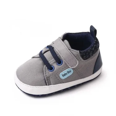 Baby Boy Shoes Canvas High Top Casual Soft Sole Newborn Sport Walking 0-18 Months 6