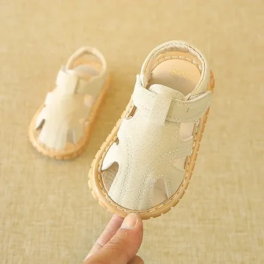 New Baby Shoes First Shoes Newborn Boy Girl First Walkers Indoor Non-slip Baby Sandals Rubber Sole Summer Beach Infant Sandal 5