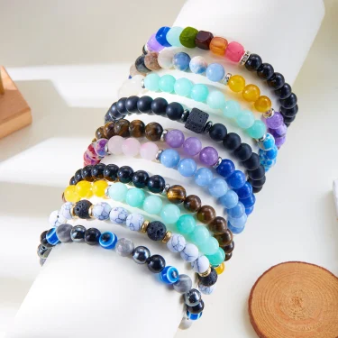 Natural Stone Symbolic Bracelets Women Men Good Luck Energy Protection 7 Chakra Meditation Bracelet Friendship Jewelry Gift 3