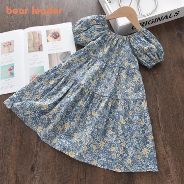 Bear Leader Baby Girls Casual Summer Dresses Summer Kids Girl Ruffles Princess Vestidos Children Sweet Korean Style Costume 3-7Y 2