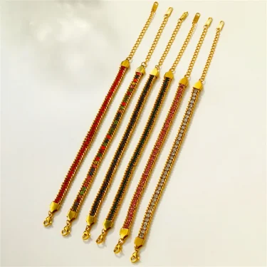 316L Stainless Steel New Fashion Fine Waterproof Jewelry Minimalism 6 Colors Embed Zircon Charm Chain Tennis Bracelets For Women 4