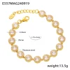 Round Gold White