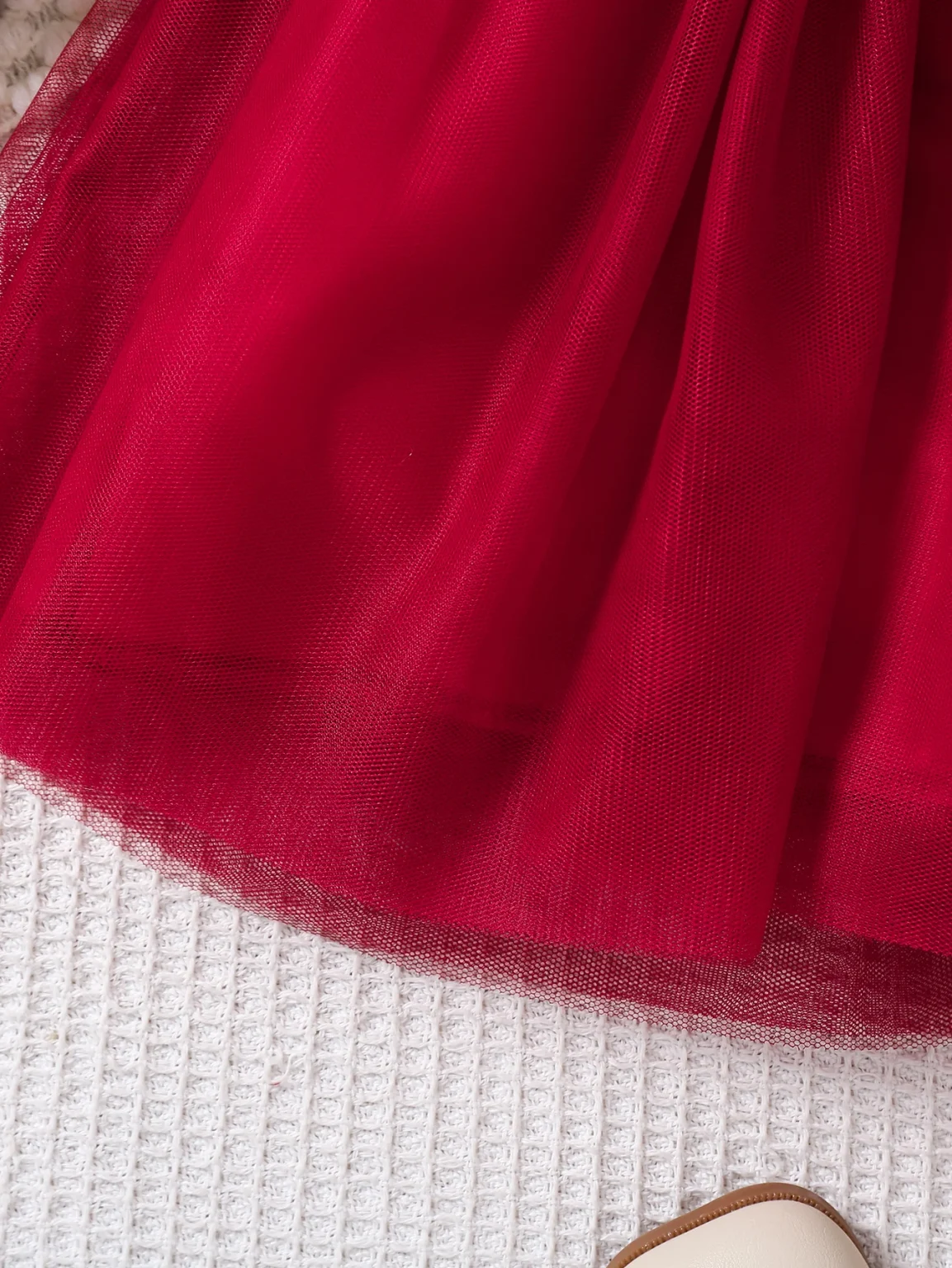 Toddler Girl Party Dress Autumn Winter 1-8 Years Children Christmas And New Year Princess Dress Red Velvet Gown Stars Mesh Dress 6