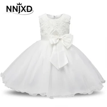 White Flower Girl Dress Kid Girls First Communion Dresses Tutu Lace Birthday Wedding Princess Bridesmaids Costume For Teen Girls 1