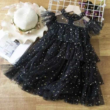 Elegant Girls Sequin Dress for Red Christmas Kids Birthday Party Princess Dresses for Ruffles Cute Baby Girl Casual Clothes 3-8Y 4