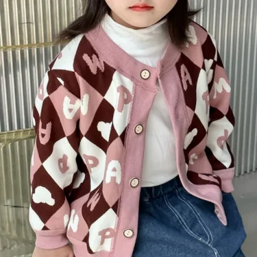 New Autumn Winter Children's Coat Knitted Jackets Boys Girls Sweater Warm Cardigans Baby Thickened Outer Sweaters 3