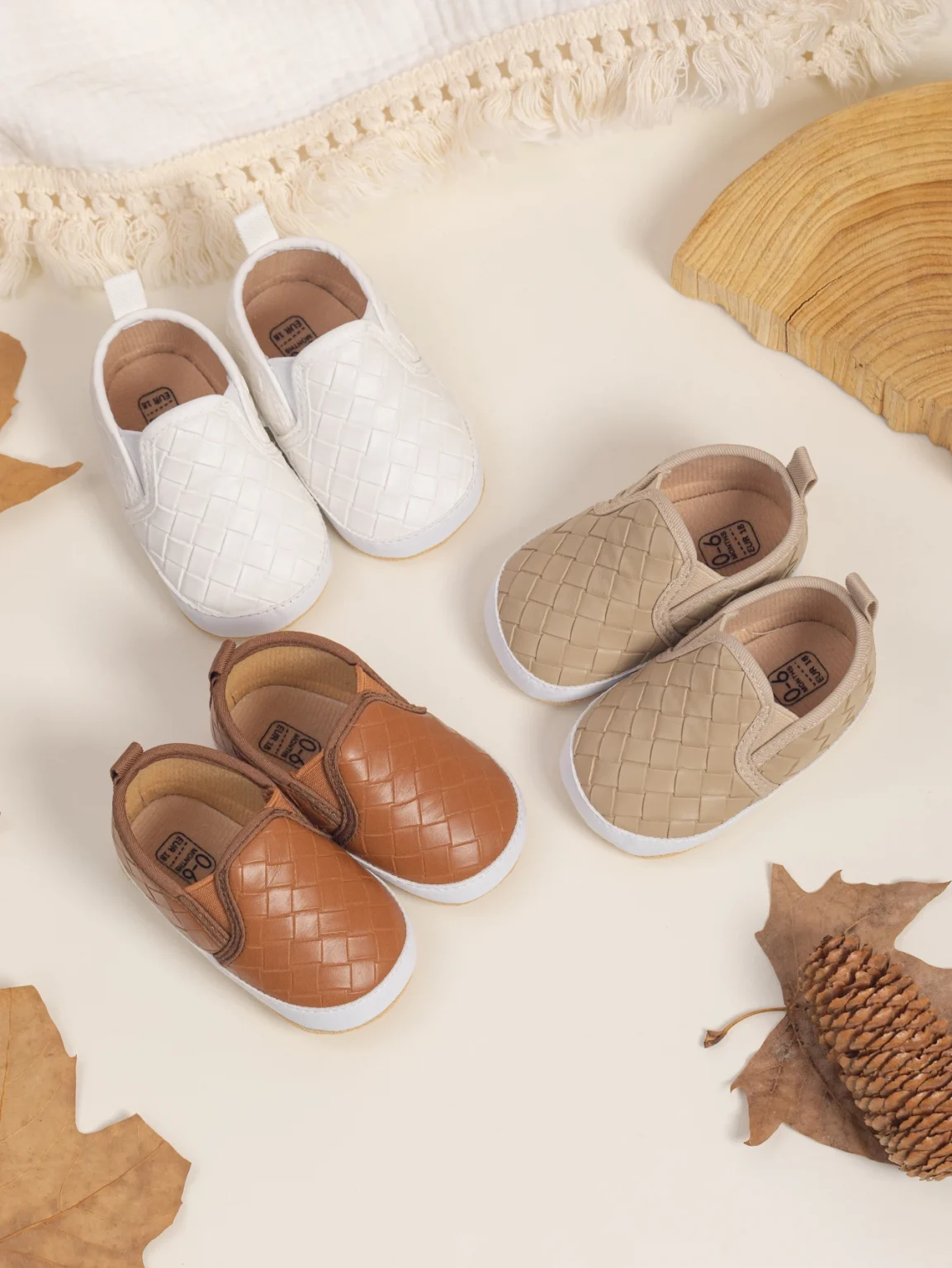Boys Girls Baby Classic Casual Shoes Toddler Vintage Leather Non-slip Soft-soled Baby Walking Shoes 0-18 Months 1