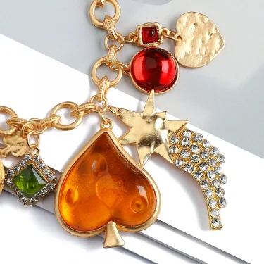 Charm Matching Friendship Bracelets For Women Girl Wholesale Luxury Metal Heart Sweet Crystal Bracelet Boho Valentines Jewelry 3