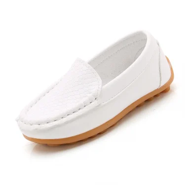 Kids Casual Shoes Flat Candy Colors Unisex Boys Girls Soft Loafers Slip-on PU Leather Shoes For Children Size 21-38 Moccasin Hot 2