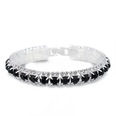 New Arrival 925 Sterling Silver Silve Women Classic Jewelry Holiday Gift Clear Red Cubic Zircon Bracelet& Bangle Wholesale 3