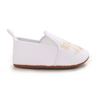 Cotton Gold Embroidery Soft Baby Girls And Boys Summer Shoes First Walkers Newborn Shoes Casual Soft Sole Toddler Shoes 5