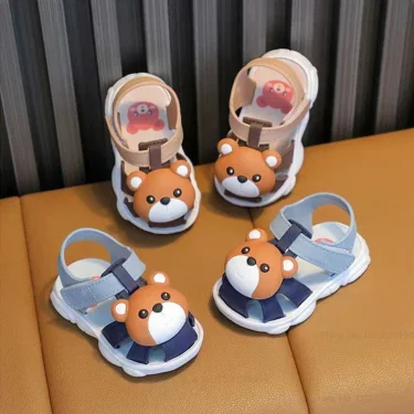 High Quality Comfortable Breathable Baby Children Outdoor Sandals Simple Versatile Cute Cartoon Boys Girls Infants Walking Shoes 5