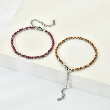 ZMZY 3mm Micro Pave Zircon Tennis Bracelet for Women New Men Bracelet Homme Stainless Steel Jewelry Accessories Wholesale 6