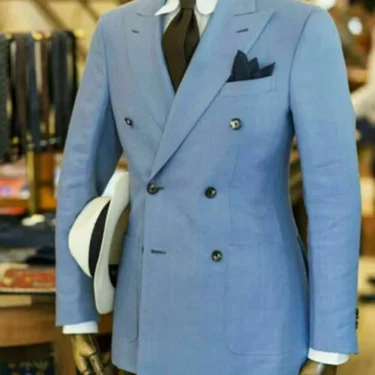Red Men Suits Blazer Casual Business Wedding Coat Best Man Suit Slim Fit Peak Lapel Jacket High Quality Double Breasted Coat 2