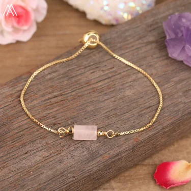 Natural Jades Stone Single Nugget Beads Bracelet Women Quartz Crystal Bohemia Friendship Jewlry Giftss 3