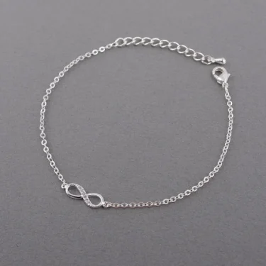 Kinitial Hot Infinity Number 8 Chain Bracelet CZ Infinity Bracelets for Women Men Friendship Bracelets Bohemian Charm Jewelry 3