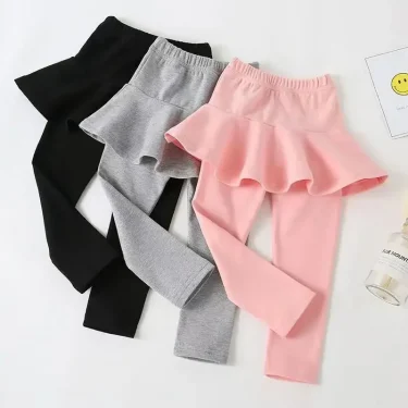 Warm Spring Cotton Autumn Winter Girl Leggings Skirt-pants Cake Skirt Kids leggings Children girls Pants Trousers 3-11 Years 2