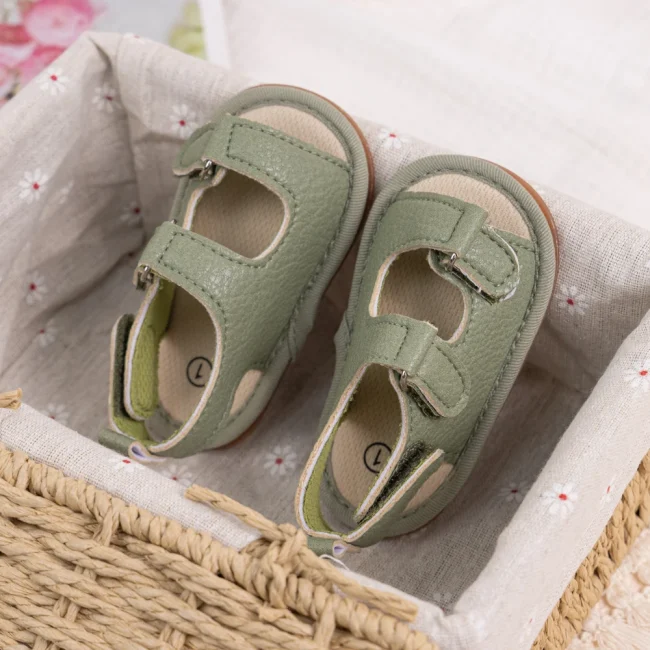 New Baby Sandals Baby Shoes Baby Boy Girl Sandals PU Soft Bottom Sole Anti-Slip Infant First Walker Crib Shoes Newborn Moccasins 5