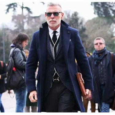 Smart Casual Black Woolen Blazer for Men with Notch Lapel Single Breasted Dinner Jacket Elegant Suit Coat for Wedding/Business 3