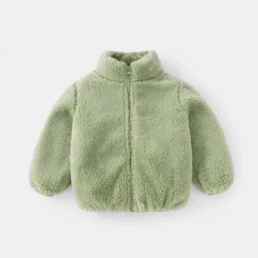 1pcs Boys Girls Autumn Coat Children Winter Thermal Fleece Jacket Kids Coats Double Sided Velvet Outerwear Baby Warm Clothes 4
