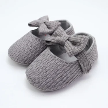 Baby Girls Anti-Slip Shoes Knitted Floral Prewalkers Cotton Summer Toddler Girls First Walkers Infant Soft Sole Shoes 0-18M 6