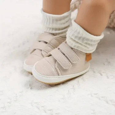 Newborn Baby Shoes Leather Casual Non-slip Toddler Infant Kids Boys Girl Walker Sneakers 4