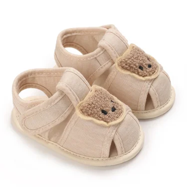 Cute Bear Soft Sole Comfortable Sandals for Infants and Toddlers Baotou Anti Kick First Step Shoes 0-18 Months 5