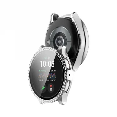Diamond Case for Samsung Galaxy Watch 7 40mm 44mm Screen Protector Tempered Glass Bling Cover Full Protector for Galaxy Watch FE 6