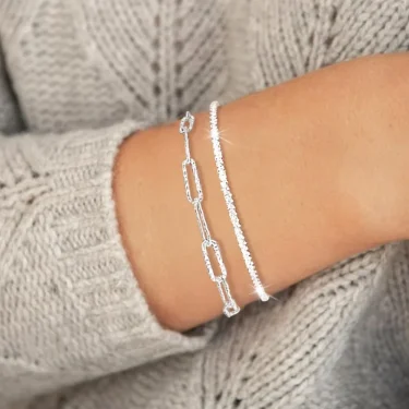 Sparkling 925 Sterling Silver Bracelets for Women Fashion Korean Designer Double Layered Starry Sky Bracelets Wedding Jewelry 3