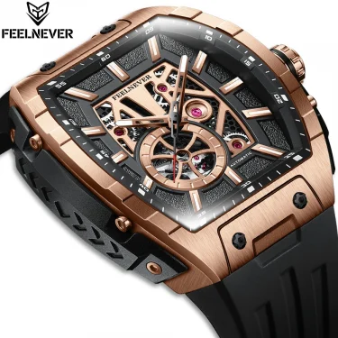 New LIGE 8250 Movement Men Mechanical Watches Men Luxury 316L Stainless Steel Sapphire Mirror Waterproof Automatic Watch for Men 1