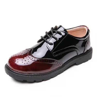 Kids Shoes For Boys Genuine Leather Shoes For Kids Wedding School Show Dress Flats Light Classic Black Children Loafer Moccasins 2