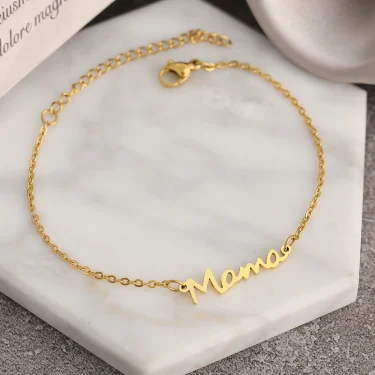 Stainless Steel Bracelets Letter Mama Pendant Chains Fashion Charms Bracelet For Women Jewelry Party Lover Mum Mother's Gifts 5