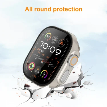 Tempered Glass+Privacy case for Apple Watch ultra 2 49mm 44mm 40mm 45mm Anti-Spy Screen Protector Cover iWatch series SE 6 8 7 9 4