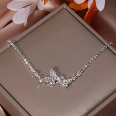 925 Sterling Silver Zircon Bracelets For Women Vintage Luxury Butterfly Adjustable Chain Bracelets Shiny Party Wedding Jewelry 4