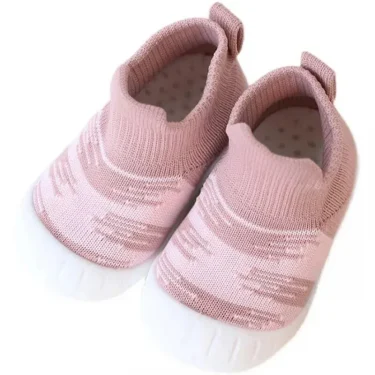 Lightweight and Soft Toddler Shoes Baby Early Education Shoes Knitted Breathable and Non Slip Outdoor Wearable Soft Soled Shoes 3
