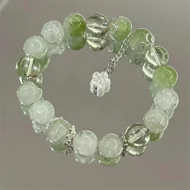 New Simple Beads Crystal Bracelet for Women Girls Korean Ins Flower Fox Feather Tassel Bracelets Friendship Jewelry Gifts 2025 3