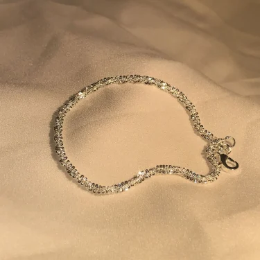 New 925 Sterling Silver Bracelet 1.5mm Shiny Bracelet For Your Woman Water Jewelry Gift 3