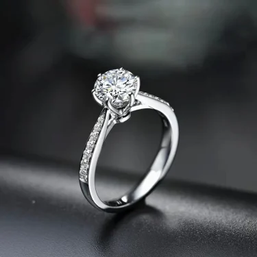 925 Sterling Silver Zircon Adjustable Women's Engagement Ring Wedding Fashion Jewelry Accessories 4
