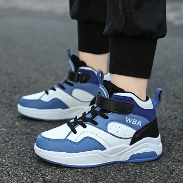 Autumn Children Sneaker Boys Shoes Flat Leather High Top Kids Sports Shoes Boy Basketball Running Tennis Sneaker 4