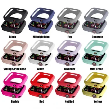 Soft Silicone Case For Apple Watch Series 8/7/6/5/4/3/SE 42mm 38mm 40 44mm Protection Shell smartwatch Cover iWatch 9 45mm 41mm 2