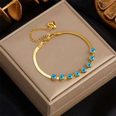 DIEYURO 316L Stainless Steel Gold Color Charm Bangle Bracelet For Women New Trend Rustproof Wrist Jewelry Party Gifts Bijoux 4