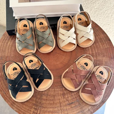 Baby Boys Girls Sandals Summer Wedding Dress Flats Shoes Infant Newborn Crib Footwear First Walkers Prewalkers 4